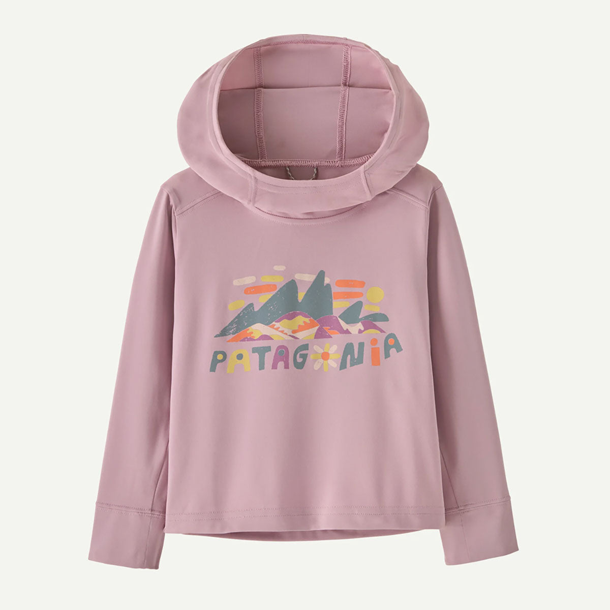 Patagonia Baby Cap Silkweight Hoody Fitz Roy Superbloom: Quiet Violet