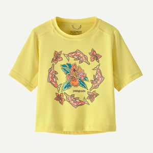 Patagonia Baby Cap Silkweight T-Shirt Riverbloom: Lemon Zest