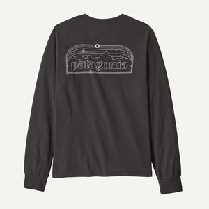 Patagonia Kids Long-Sleeved Graphic T-Shirt P-6 Cosmos: Ink Black