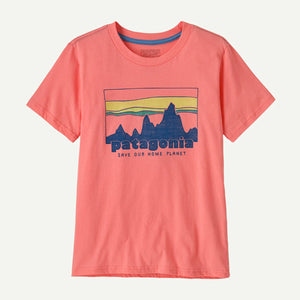 Patagonia Kids 73 Skyline T-Shirt Pickled Pink