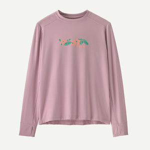 Patagonia Kids Long Sleeved Capilene Silkweight T-Shirt Friend Lei: Quiet Violet