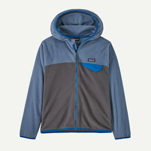 Patagonia Kids Micro D Snap-T Jacket Forge Grey w/Utility Blue
