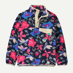 Patagonia Kids Lightweight Synchilla Snap-T Fleece Pullover Hopes and Blooms: New Navy