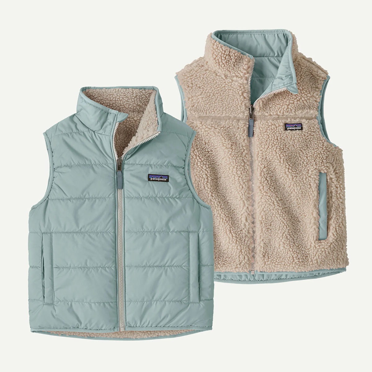 Patagonia Kids Reversible Ready Freddy Vest Virtually Blue