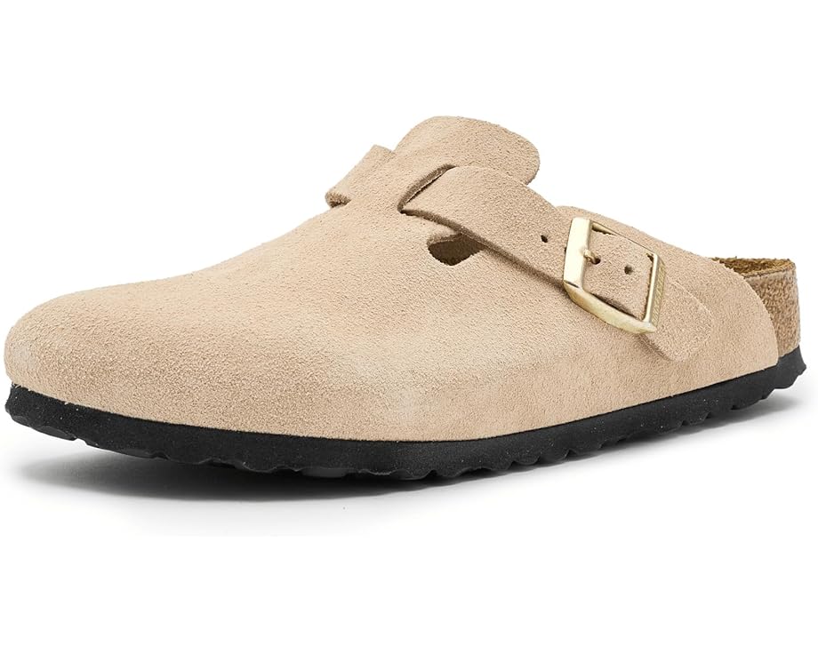 Birkenstock Boston Suede Leather - Narrow Sandcastle