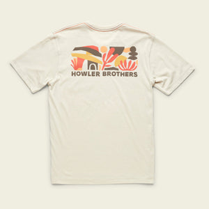 Howler Brothers Men's Select Pocket T-Shirt AN Distant Forms: Sand Heather / S