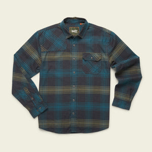 Howler Brothers Mens Harkers Flannel Shirt TWI Mesa Plaid: Twilight
