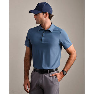 Rhone Mens Approach Tech Polo Vintage Indigo