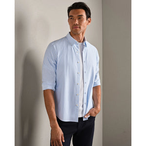 Rhone Mens Commuter Shirt - Classic Business Blue Madison Stripe