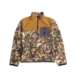 Topo Designs Mens Vista 1/4 Zip Lightweight Fleece Beetle torm/Dark Khaki / S