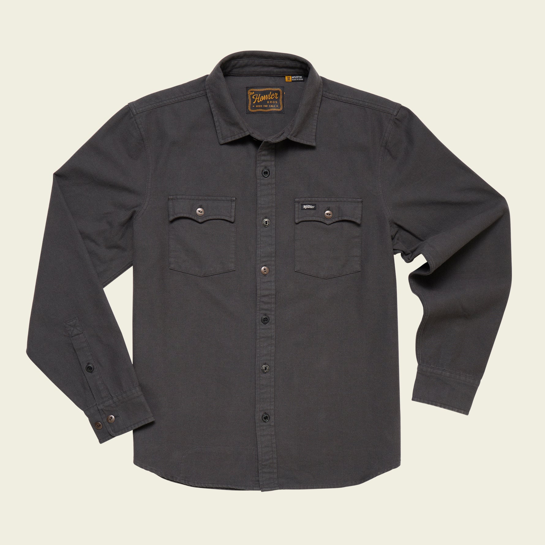 Howler Brothers Mens Novato Shirt ANT Antique Black