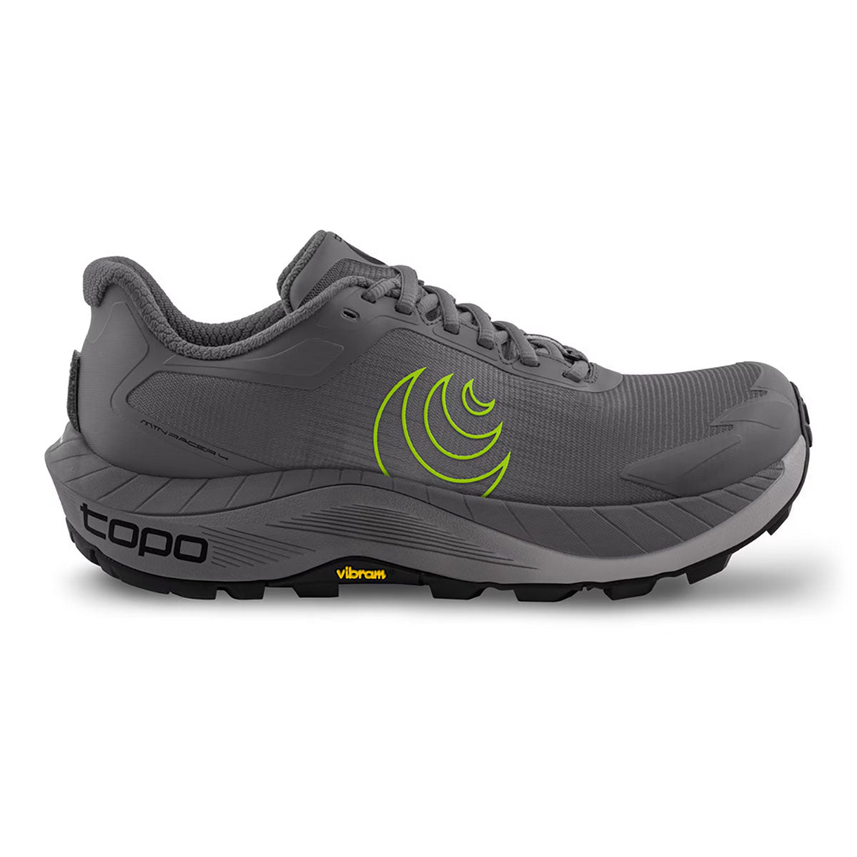Topo Athletic Mens MTN Racer 4 Grey/Lime