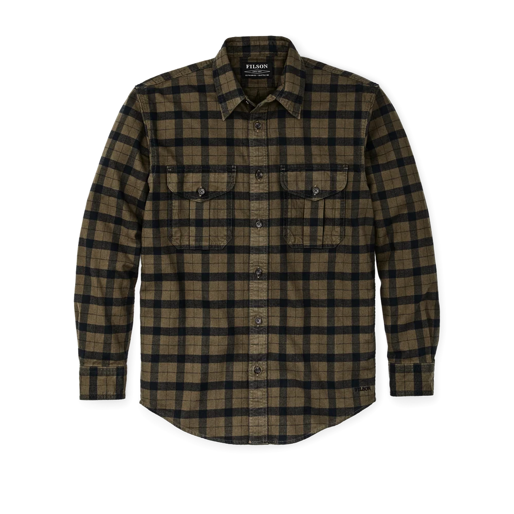 Filson Mens Alaskan Guide Shirt Otter Green/Black