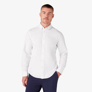 Mizzen+Main Men's Ellis Oxford No Tuck White Solid