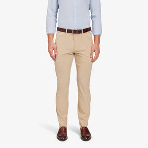 Mizzen+Main Men's Helmsman Chino Pant 32" Khaki Solid