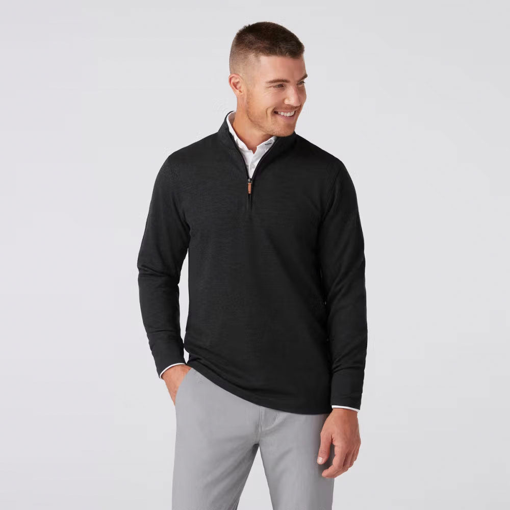 Mizzen+Main Men's KPI Quarter Zip Black Heather