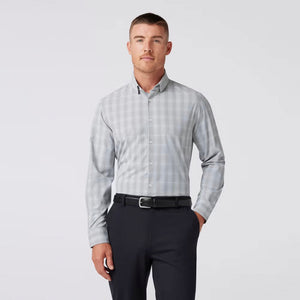 Mizzen+Main Men's Leeward Dress Shirt Aluminum Glen Check