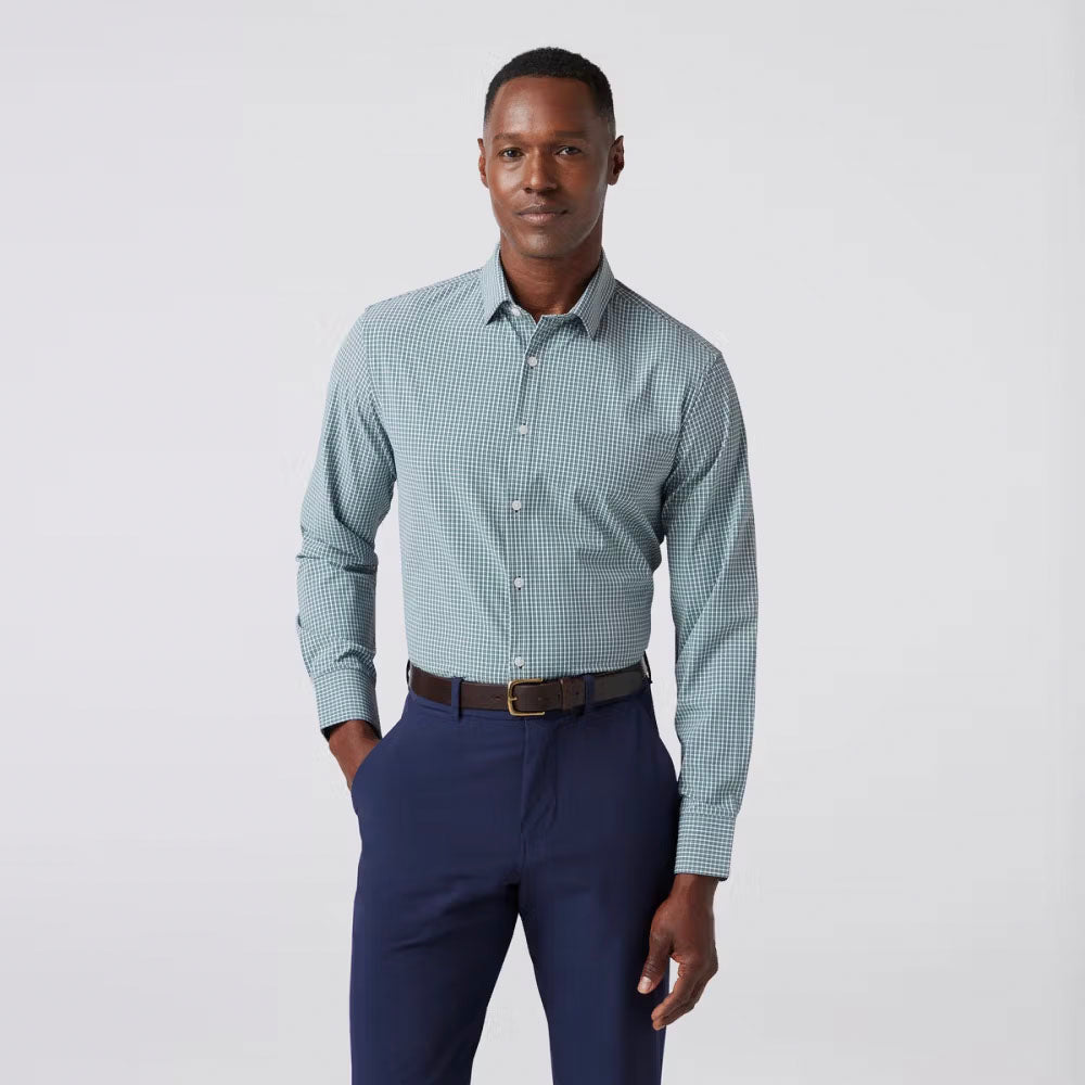 Mizzen+Main Men's Leeward Dress Shirt Fir Winston Check