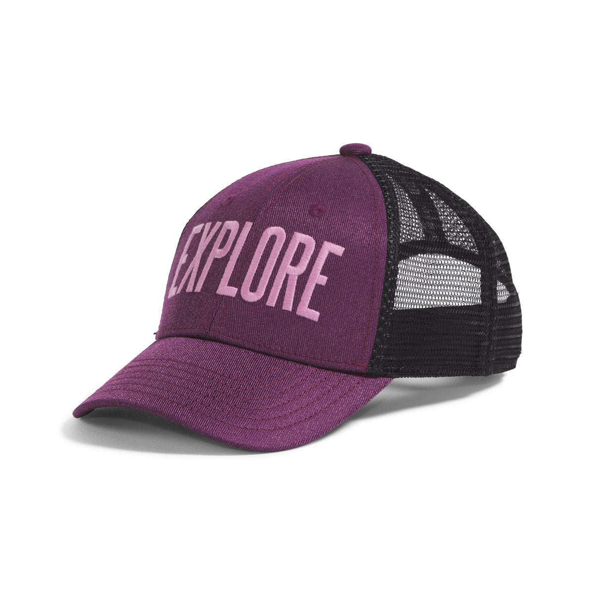 The North Face Kids' Mudder Trucker Black Currant Purple/Embroidered Graphic