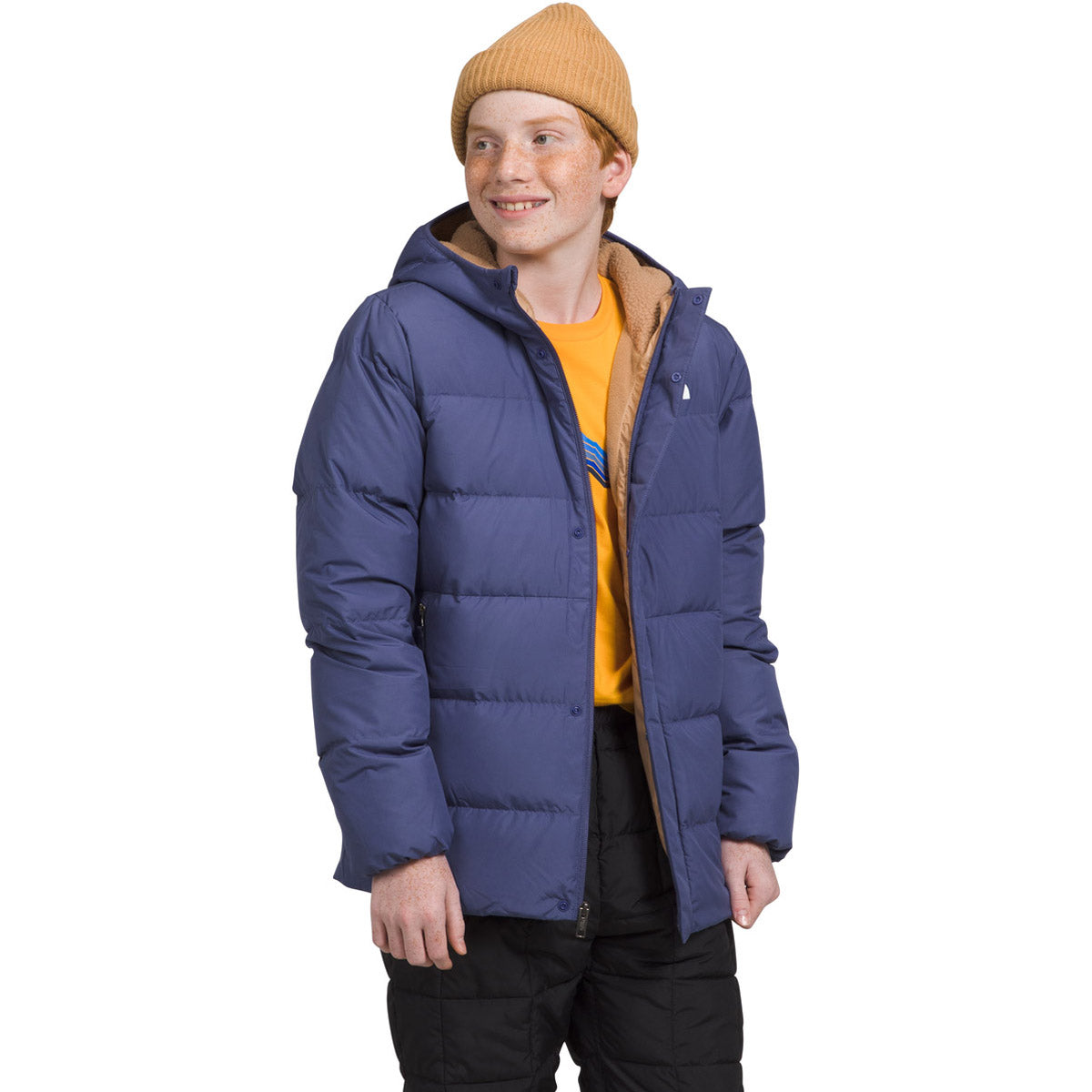 The North Face Boys' North Down Fleece-Lined Parka Cave Blue
