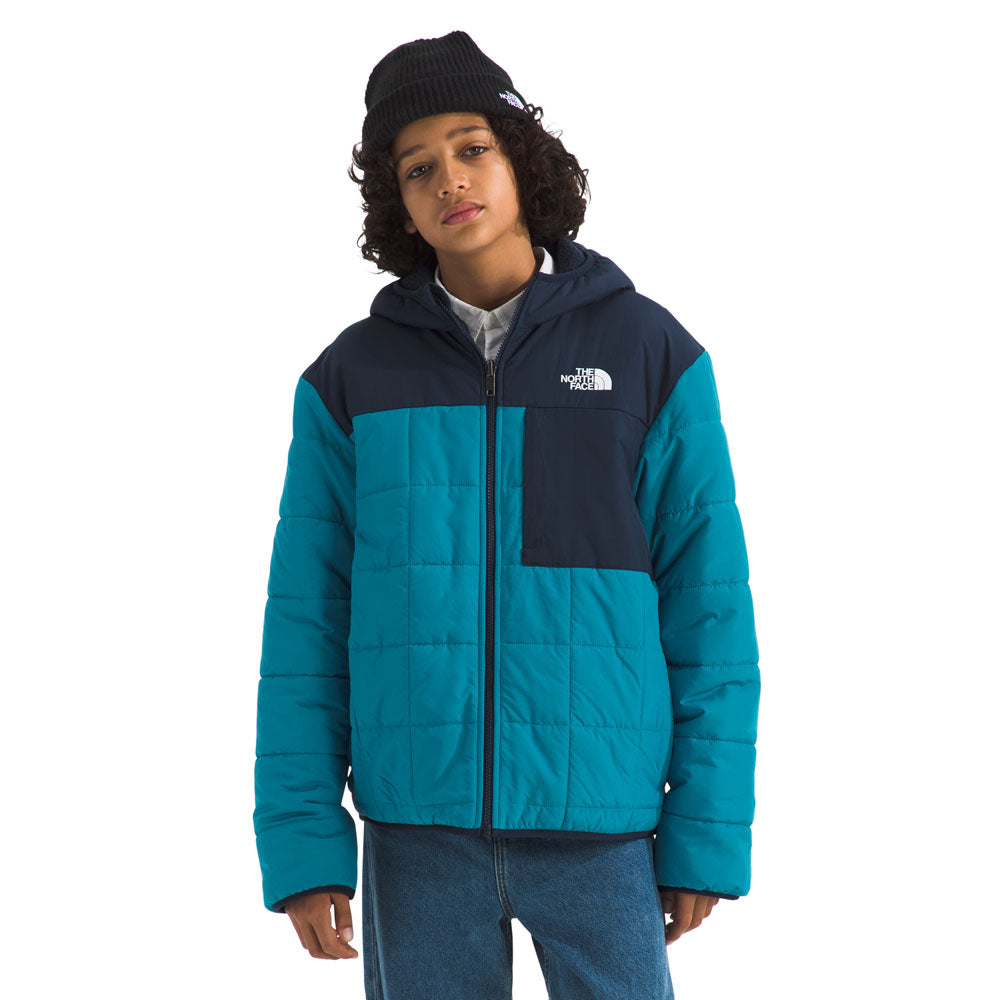 The North Face Boys Reversible Shasta Full Zip Hooded Jacket Dusk Blue/Summit Navy