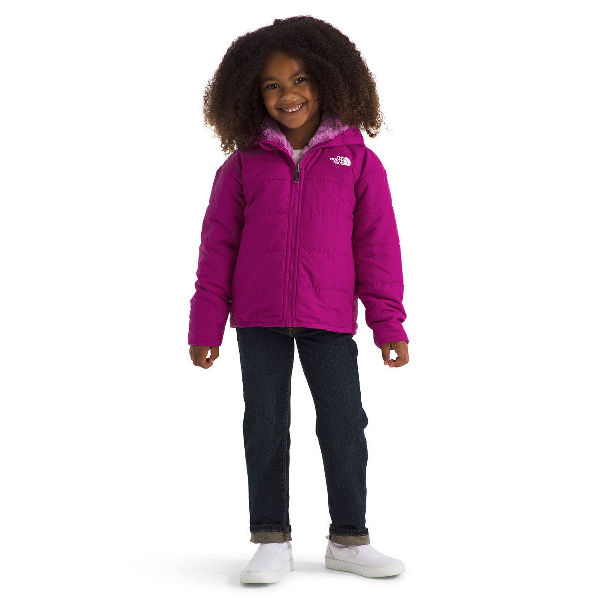 The North Face Kids' Girls' Reversible Shasta Full Zip Hooded Jacket Deep Mulberry
