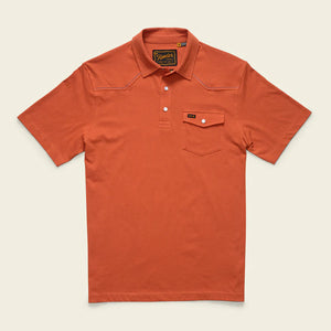 Howler Brothers Mens Ranchero Polo Oxidized Clay