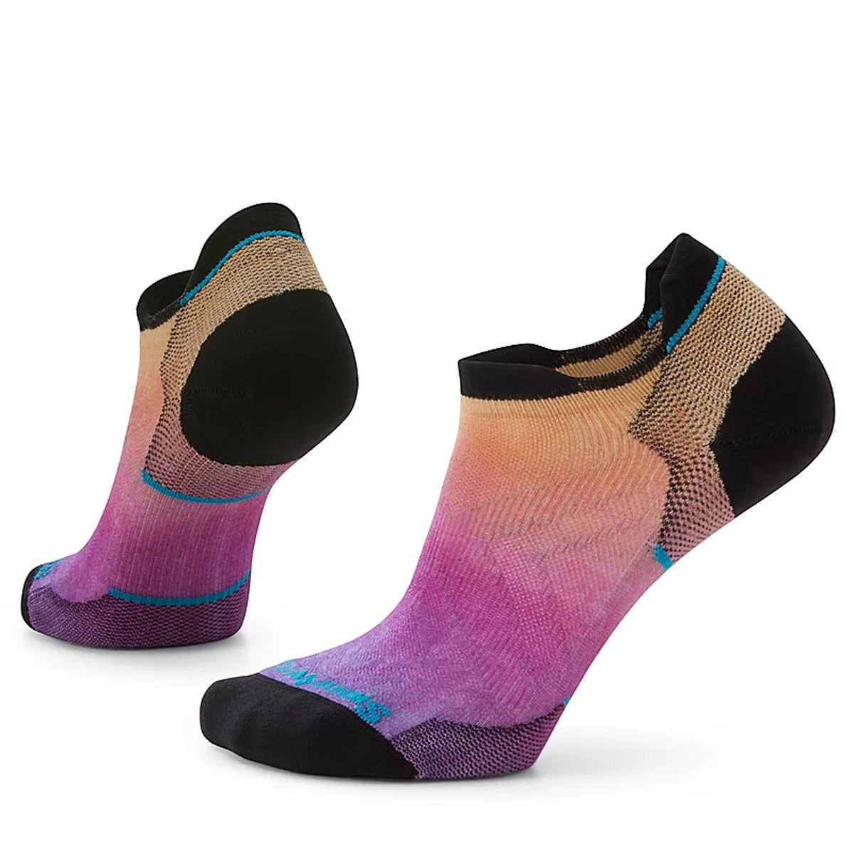 Smartwool Women's Run Zero Cushion Ombre Print Low Ankle Socks Tandoori Orange