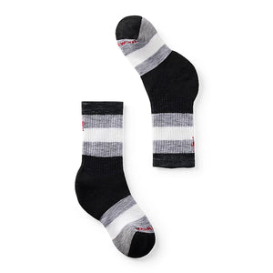 Smartwool Kids' Hike Full Cushion Striped Crew Socks Black