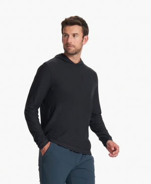 Vuori M Strato Tech Hoodie HBK Black Heather