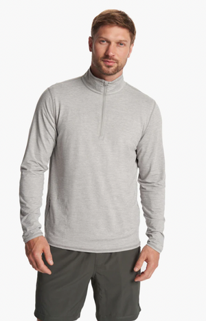 Vuori M Ease Performance 1/2 Zip 2.0 LHG Light Heather Grey