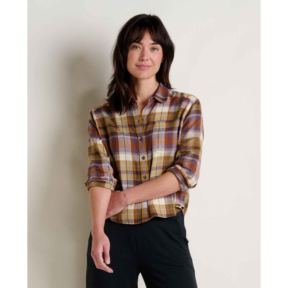 Toad&Co. Womens Re-Form Flannel Boxy Shirt Aster Madras