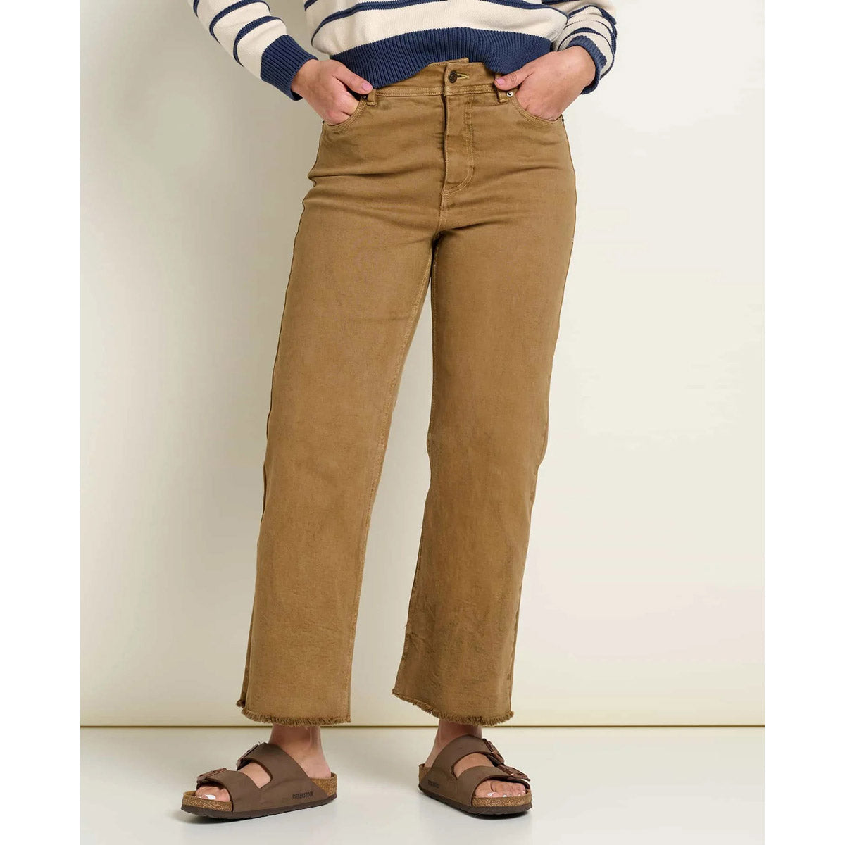 Toad&Co. Women's Balsam Seeded Cutoff Pant Honey Brown