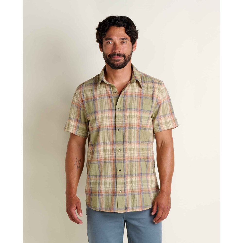Toad&Co. Mens Fletcher Short Sleeve Shirt Elderflower Pattern
