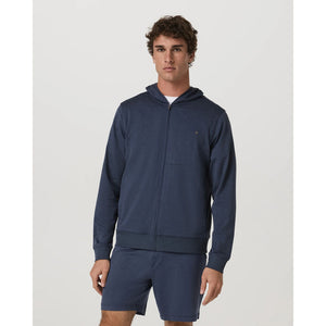 Vuori Mens Ponto Full Zip Hoodie Azure Heather