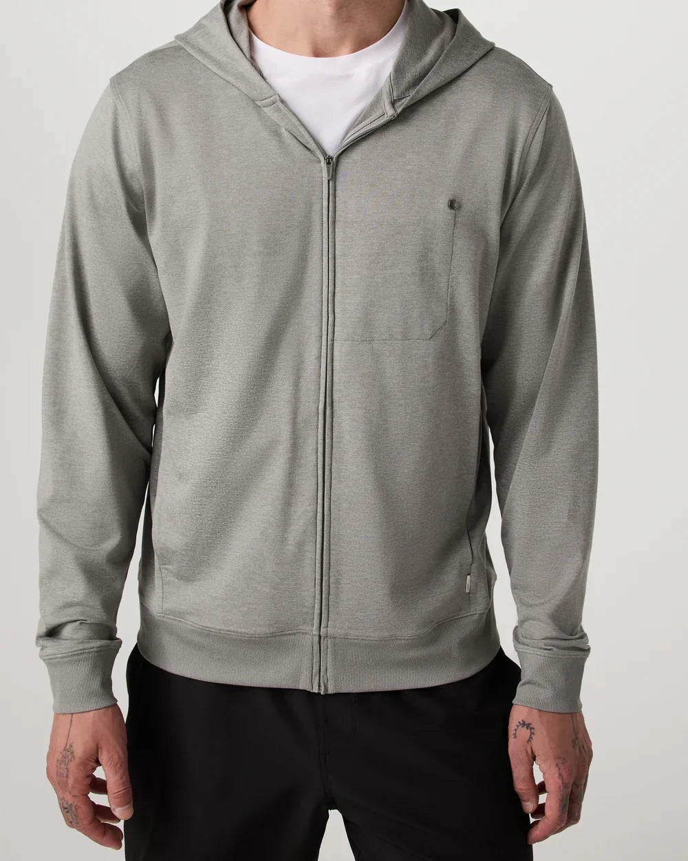 Vuori M Ponto Full Zip Hoodie HBK Black Heather