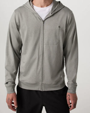Vuori M Ponto Full Zip Hoodie HBK Black Heather