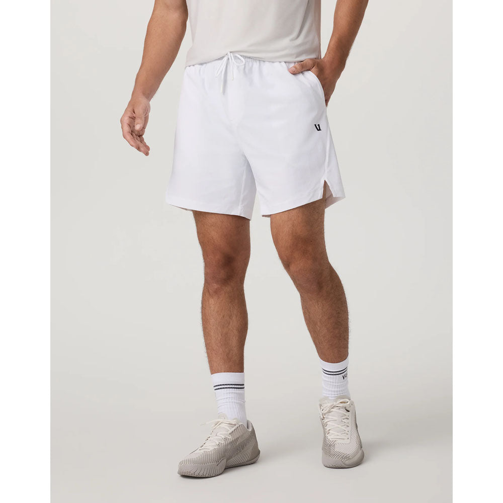 Vuori Mens Crosscourt Short Unlined 7 White