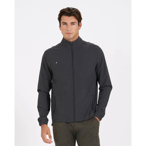 Vuori M Venture Track Jacket Black Linen Texture