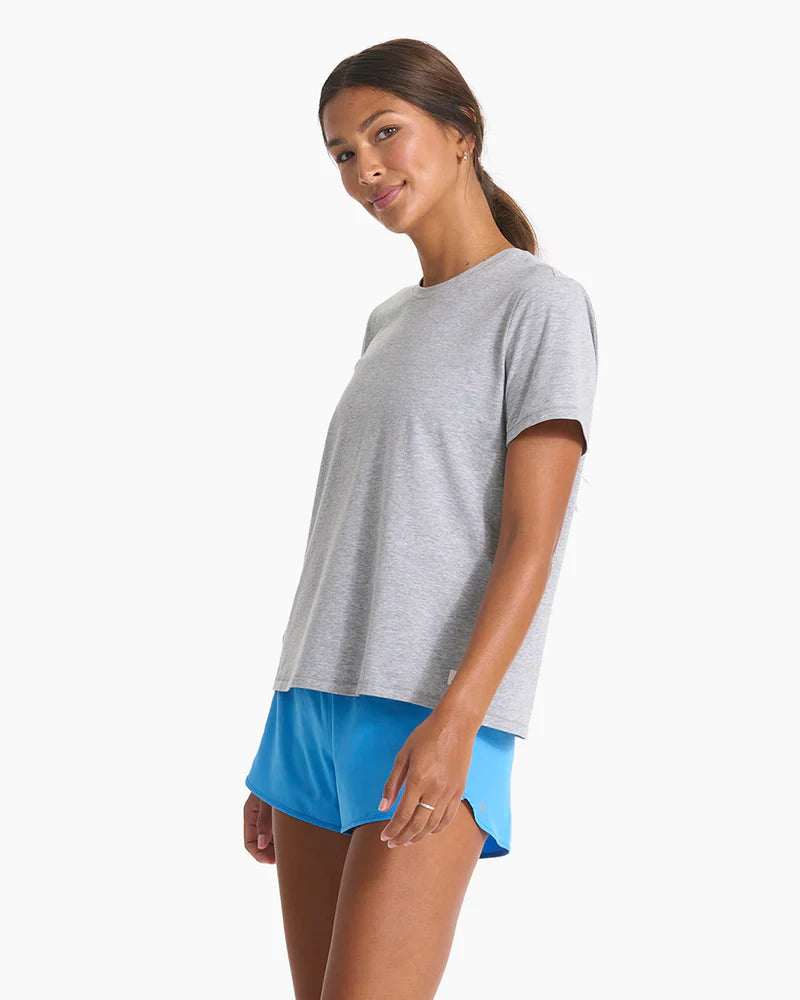 Vuori W Feather Tee HTG Heather Grey