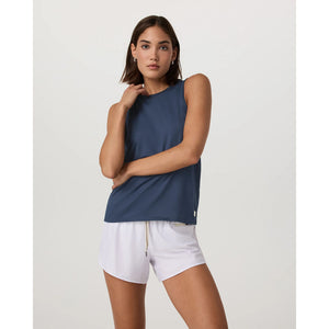 Vuori Womens Energy Top Long Blue Coast