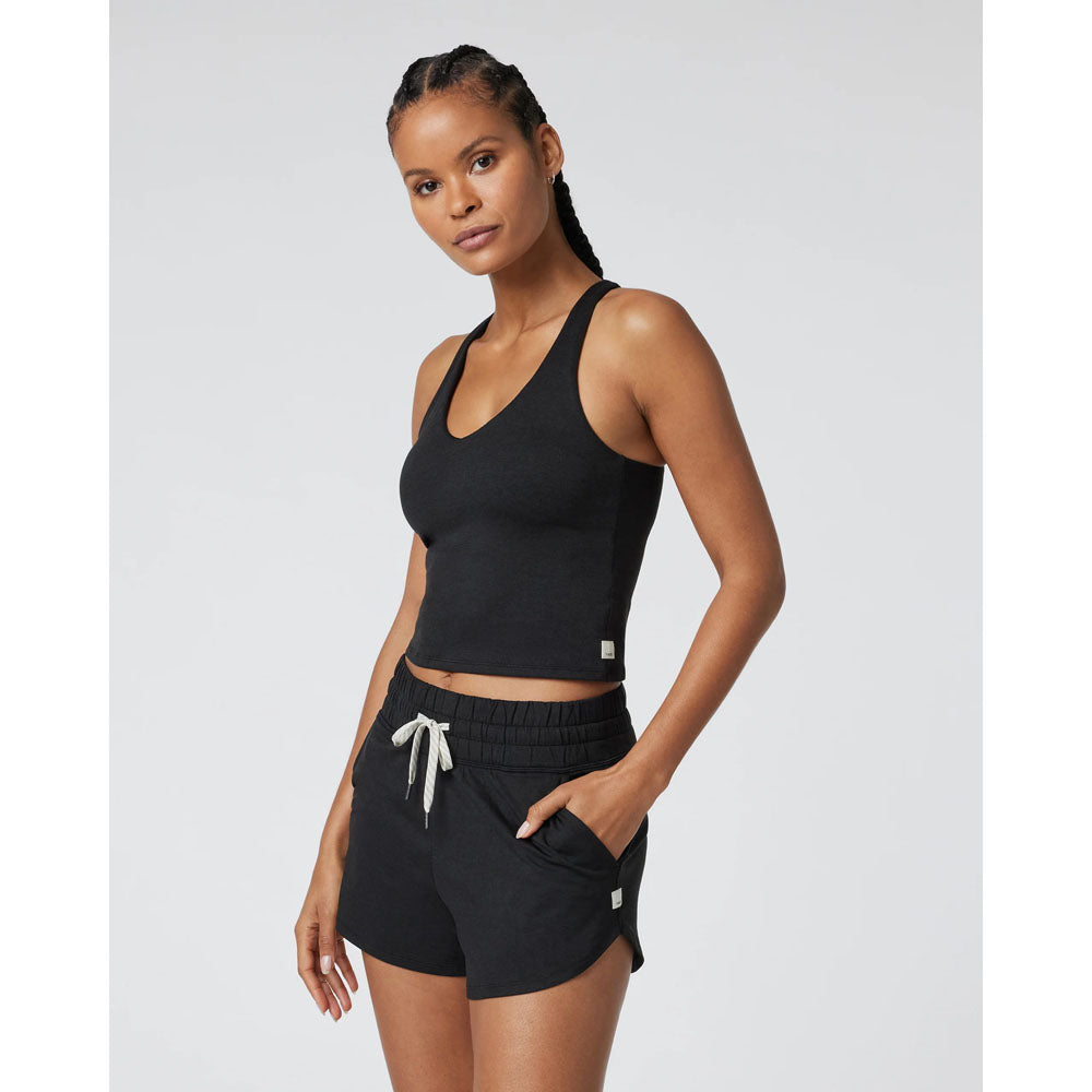 Vuori W Halo Performance Crop Tank 2.0 Black Heather