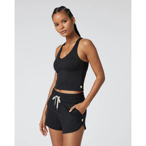 Vuori W Halo Performance Crop Tank 2.0 Black Heather
