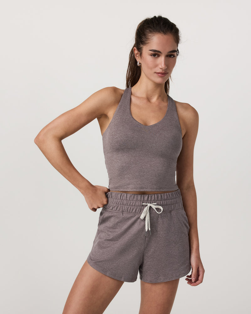 Vuori W Halo Performance Crop Tank 2.0 HSG Sea Glass Heather