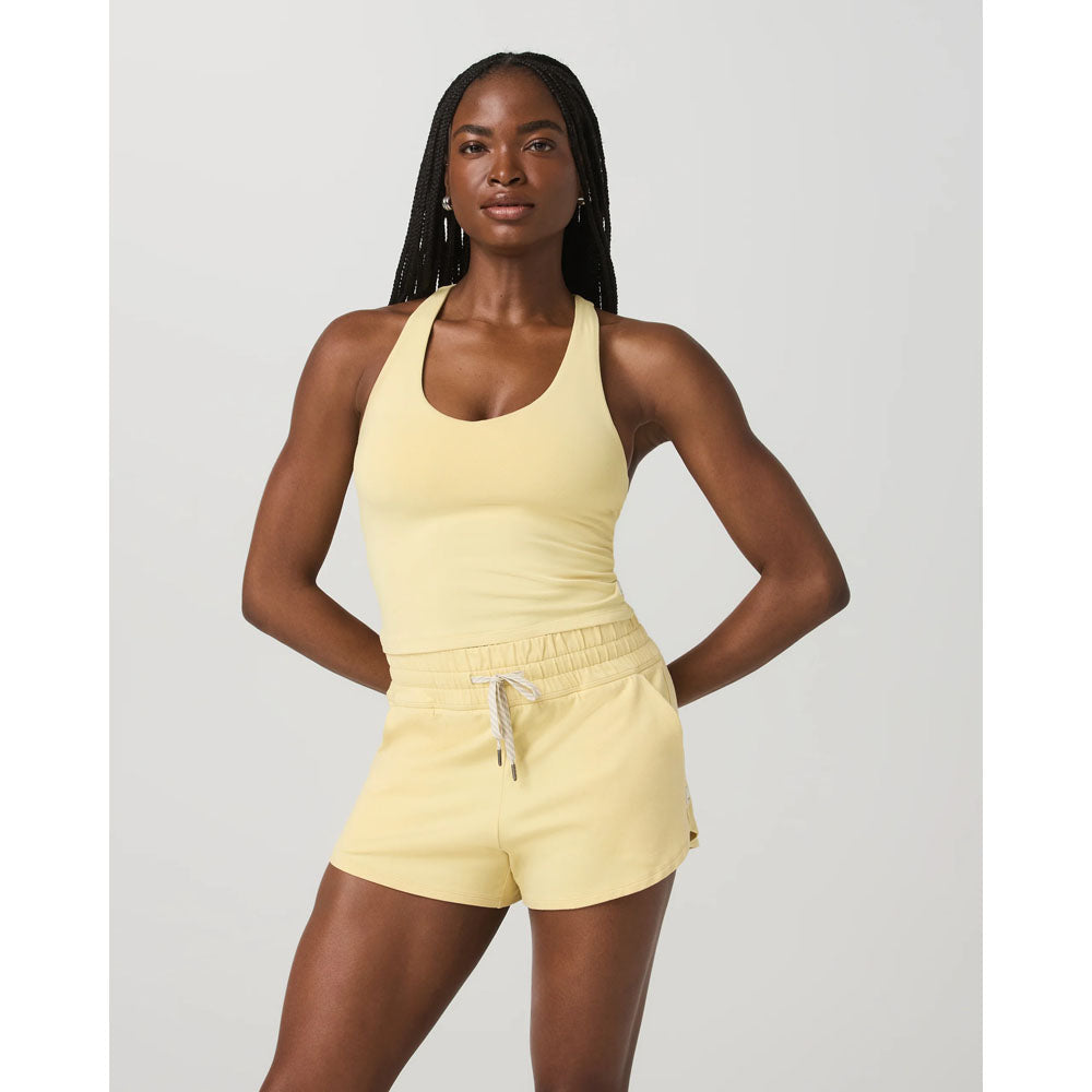 Vuori Womens Halo Performance Crop 2.0 Lemon Snap Heather