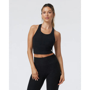Vuori W Elevation Racerback Tank Black Heather