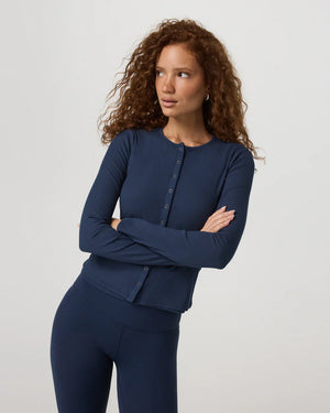 Vuori W LS Pose Twin Cardigan FR French Roast / S