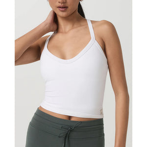 Womens Vuori AllTheForms V-Neck Tank White