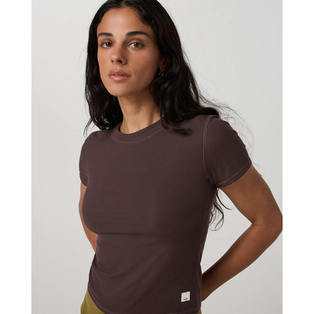 Vuori Womens Pose Fitted Tee French Roast