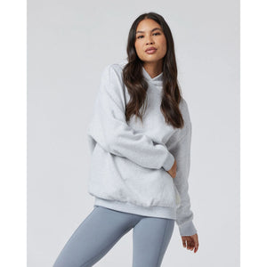 Vuori Womens Restore Oversized Hoodie Pale Grey Heather